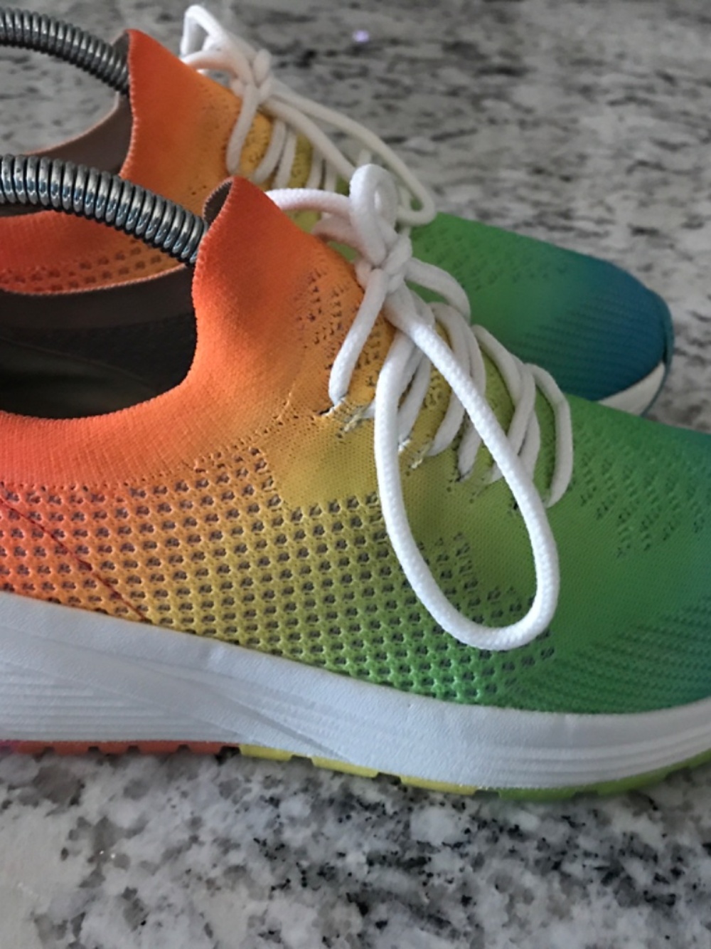 Skechers slide in sneakers gradient multicolor, knit memory foam, women 8 - Picture 8 of 10